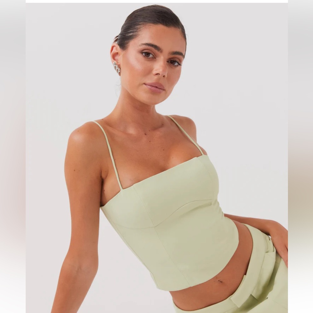 Peppermayo Exclusive - Eliana Crop Top - Green Zest